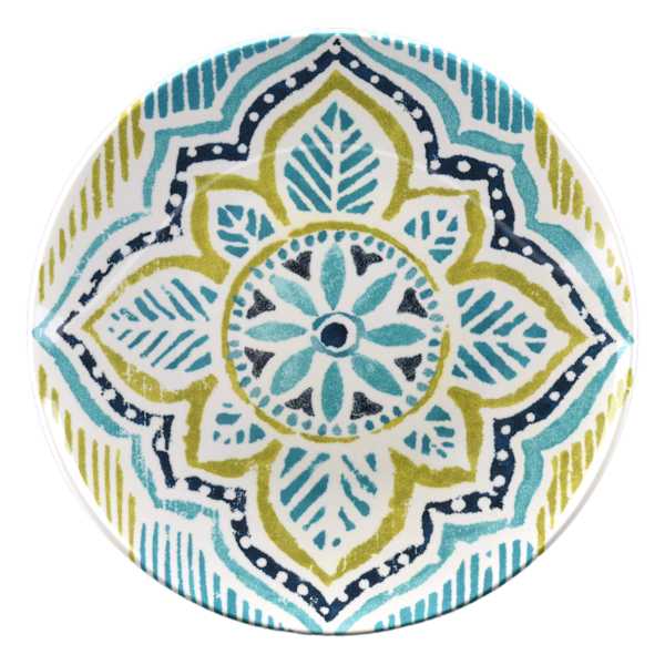 Blue Paisley Melamine Salad Plate