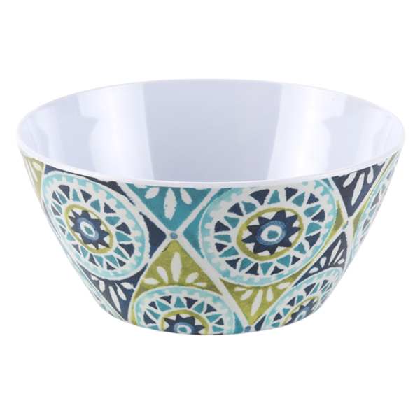 Blue Paisley Melamine Salad Bowl