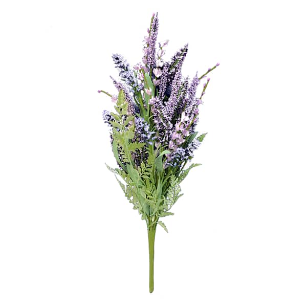 Purple Heather Floral Spray, 21"