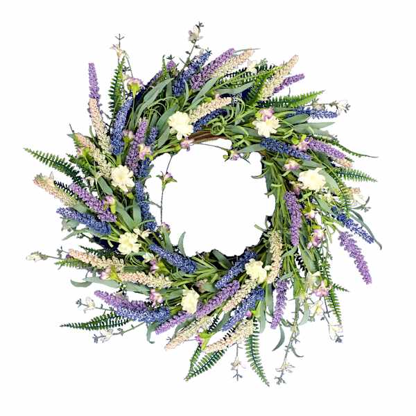 Purple Heather & Floral Wreath, 24"