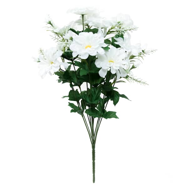 White Daisy Floral Spray, 19.5"