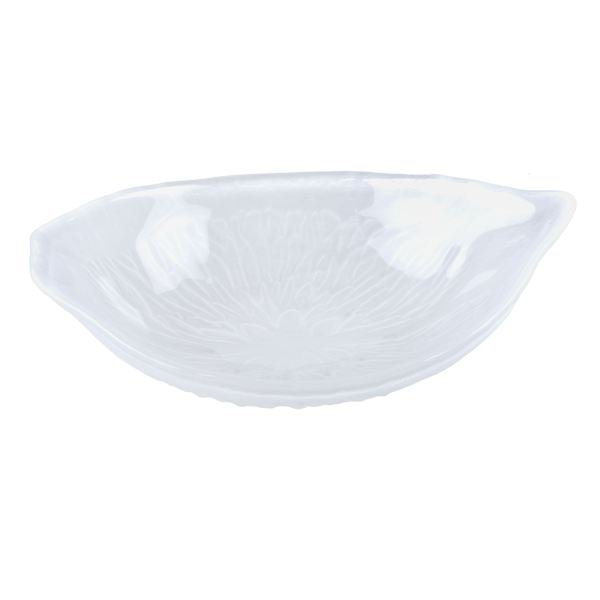Tracey Boyd Sicily Lemon White Glass Trinket Tray, 6x4