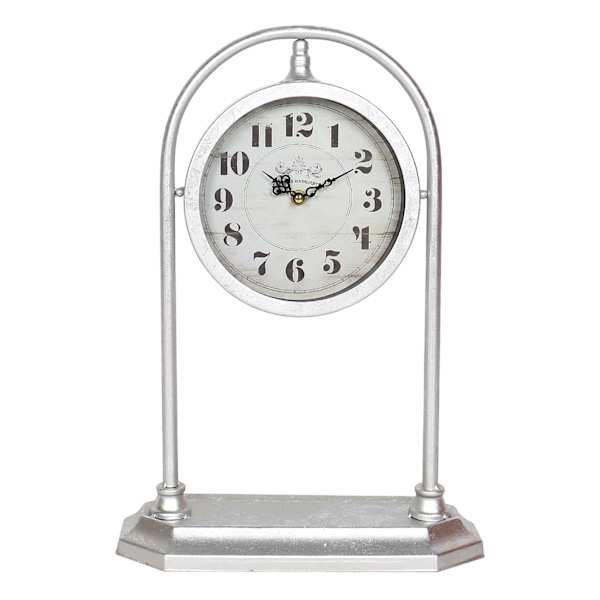 Silver Table Clock, 17.5"