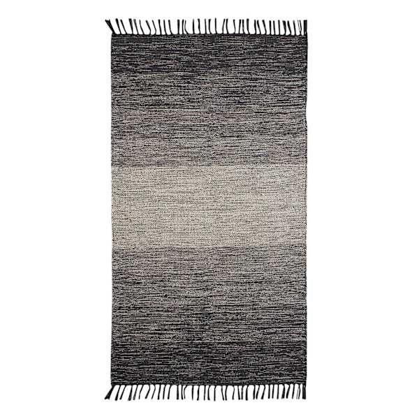 (D521) Honeybloom Grey Ombre Fringe Accent Rug, 3x5