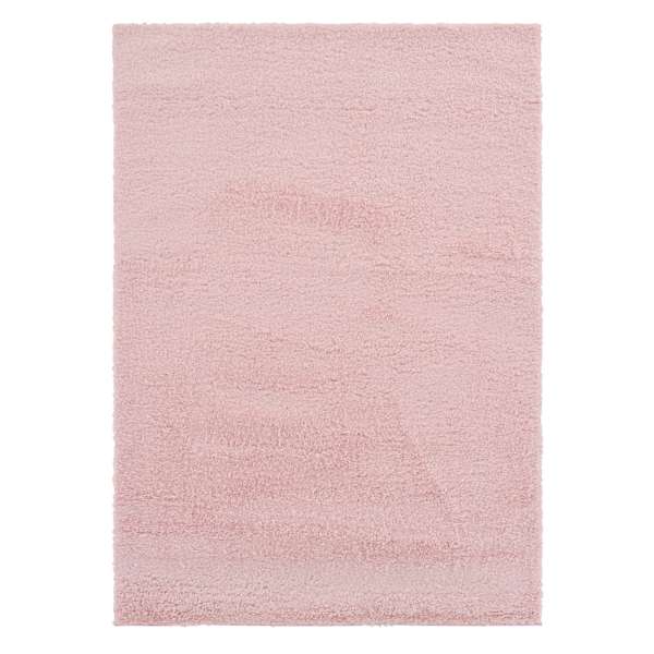 (C177) Parma Blush Shag Area Rug, 5x7