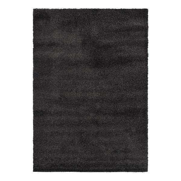 (C180) Parma Dark Grey Shag Area Rug, 5x7