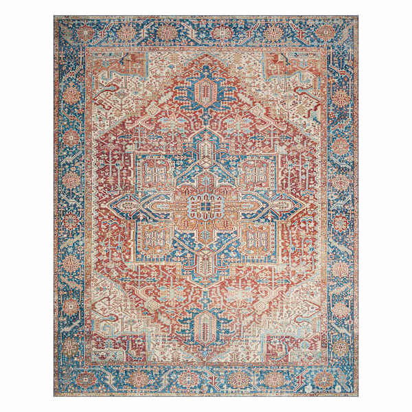 (D573) Freya Multi Medallion Washable Area Rug, 8x10