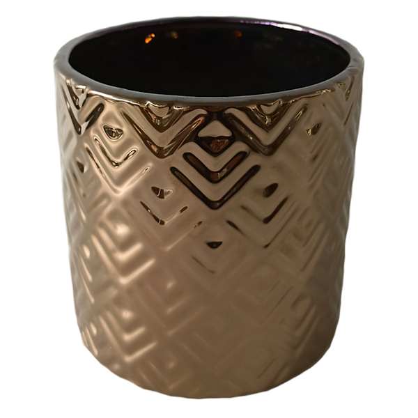 Indoor Decorative Copper Ceramic Pot, Small