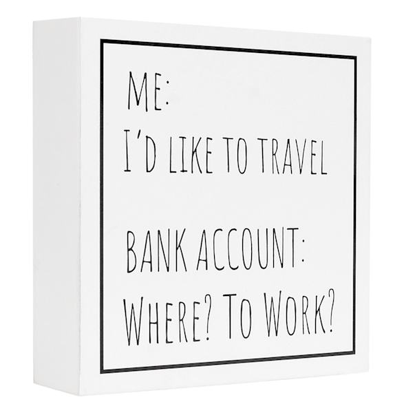Like To Travel Decorative Block, 8"