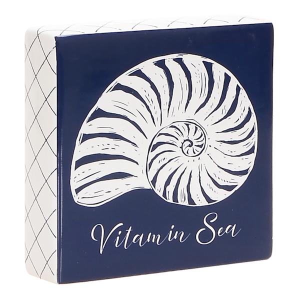 Ty Pennington Vitamin Sea Ceramic Block Sign, 6"