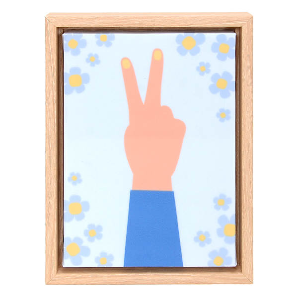 Peace Sign Framed Canvas, 6x8