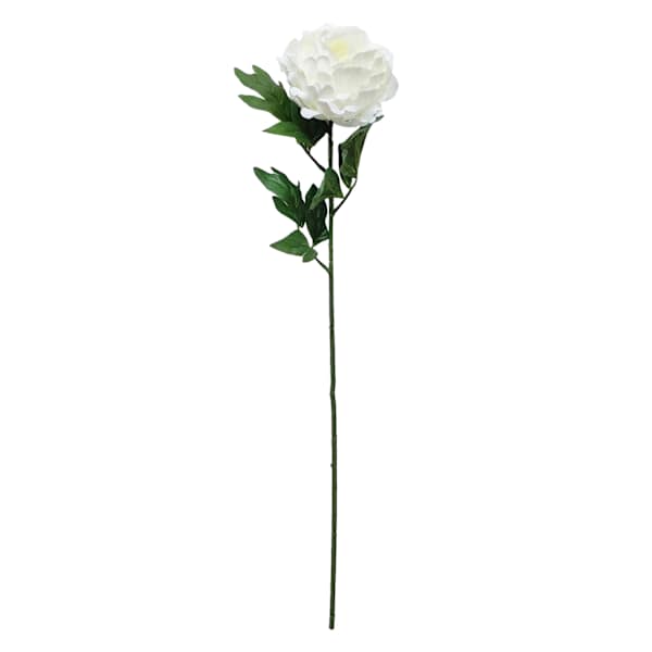 Providence White Peony Floral Stem, 29.5"
