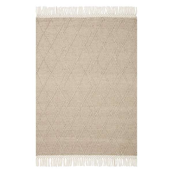 (B778) Noe Beige Diamond Design Area Rug, 8x10