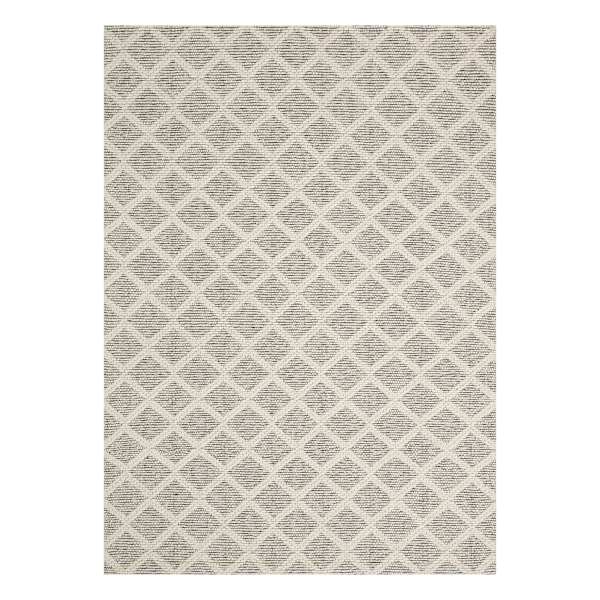 (B780) Wesley Beige & Ivory Diamond Design Area Rug, 8x10