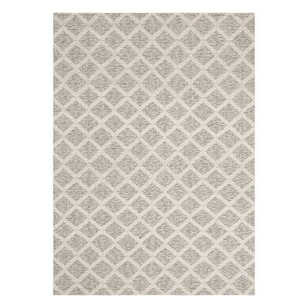 (B780) Wesley Beige & Ivory Diamond Design Area Rug, 5x7