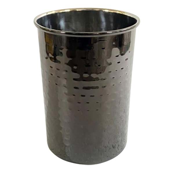 Found & Fable Hammered Nickel Utensil Crock, Black