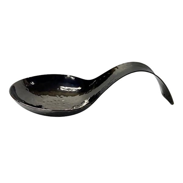 Found & Fable Hammered Nickel Spoon Rest, Black