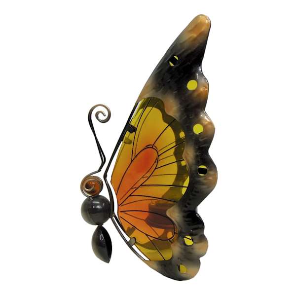 Yellow Butterfly Outdoor Solar Light, 9.8"