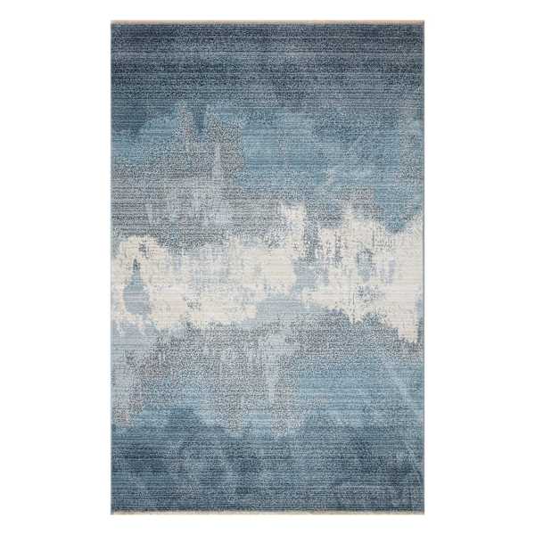 (B763) Ty Pennington Cypress Blue Ombre Area Rug, 5x7