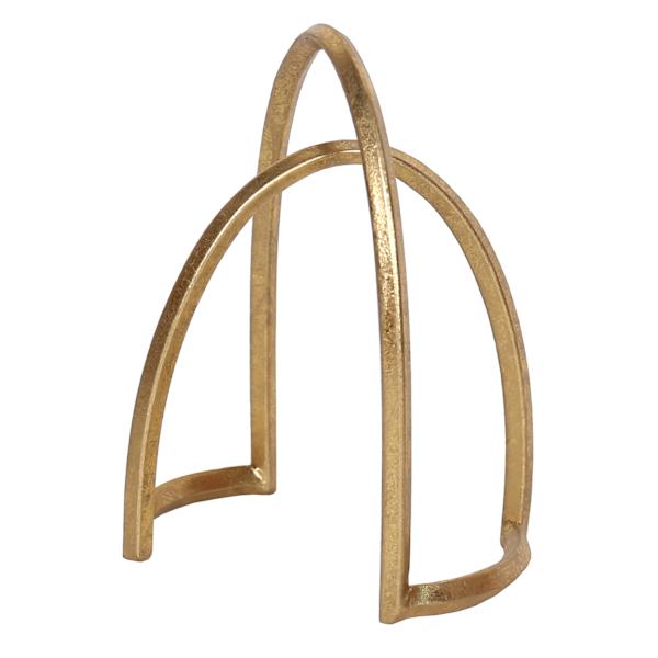 Abstract Gold Metal Decor, 9"