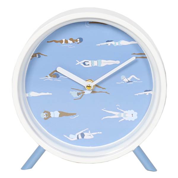 Ty Pennington Blue & White Round Table Clock