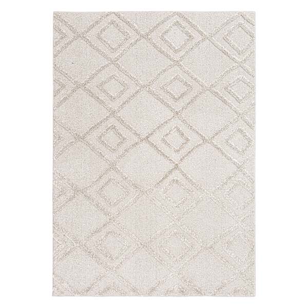 (D560) Brantley Grey Diamond Design Area Rug, 5x7