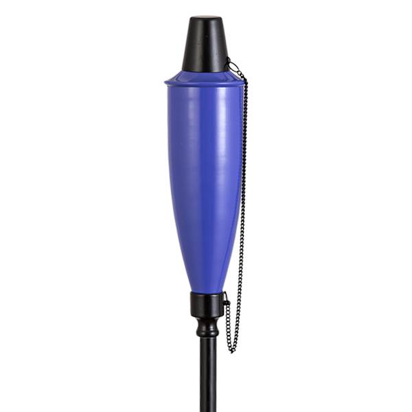 Dark Blue Metal Genie Garden Torch, 72"