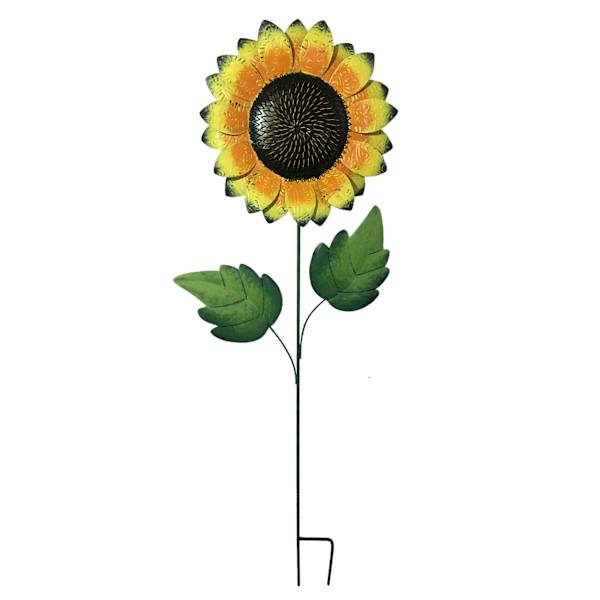 Metal Sunflower Yard Stake, 42"