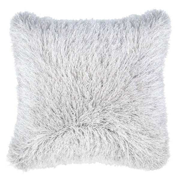 Grant Grey Lurex Shag Throw Pillow 24