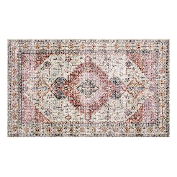 (D581) Khloe Multicolor Medallion Design Accent Rug, 3x5