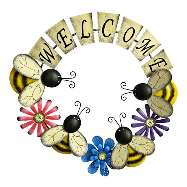 Welcome Wreath Outdoor Wall Decor, 16.8"