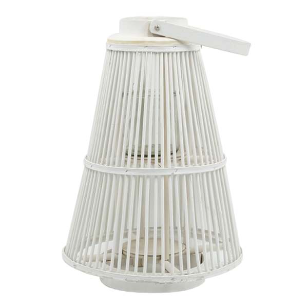 White Wood Lantern, 17"