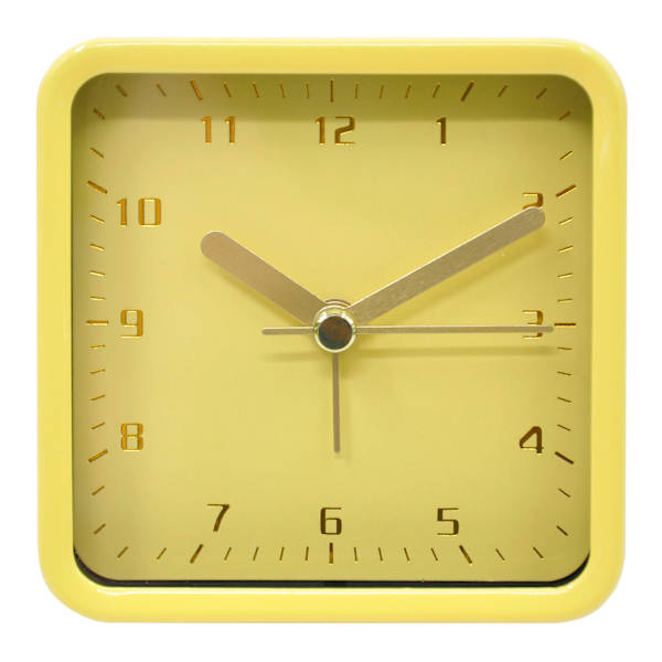 Yellow Square Clock, 3"