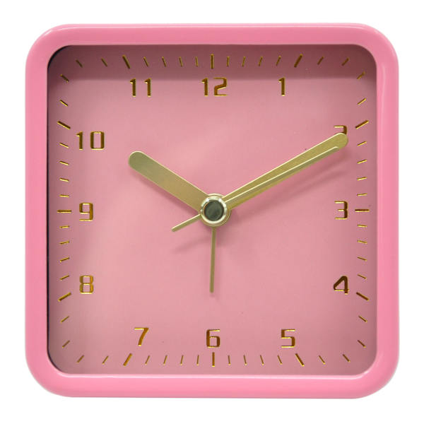 Tiny Dreamers Pink Square Clock, 3"
