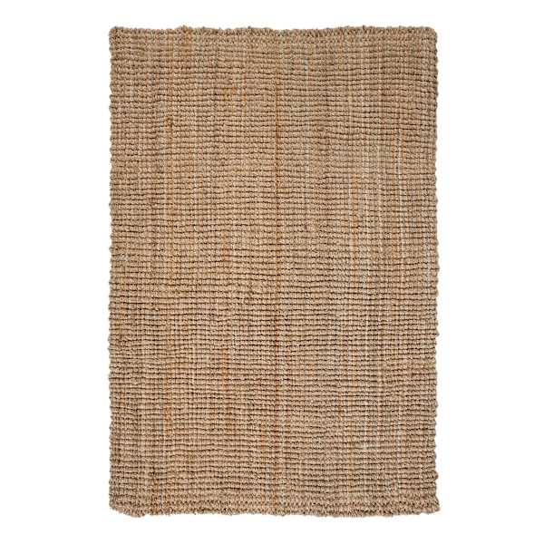(B181) Honeybloom Jute Boucle Woven Area Rug, 5x7