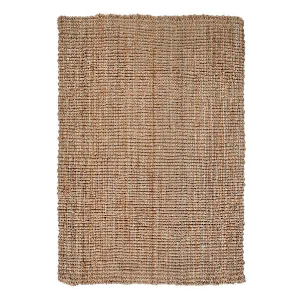 (B181) Jute Boucle Woven Area Rug, 7x9