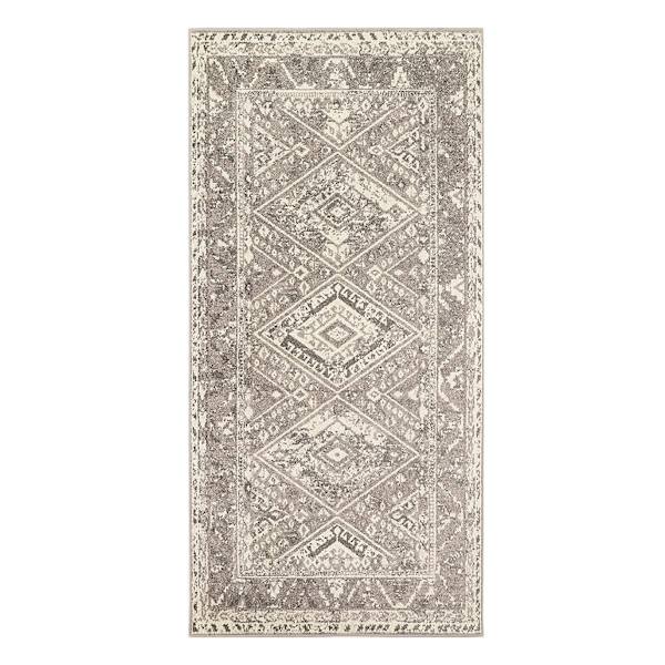 (B640) Greta Taupe Diamond Design Accent Rug, 3x5
