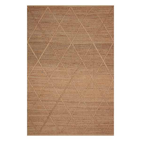 (B661) Providence Goldie Jute Diamond Design Area Rug, 5x7