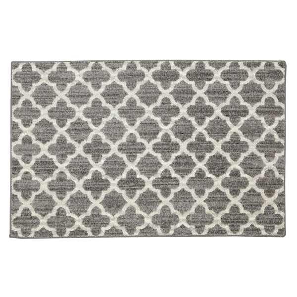 Madison Grey & Cream Geometric Washable Accent Rug, 20x30