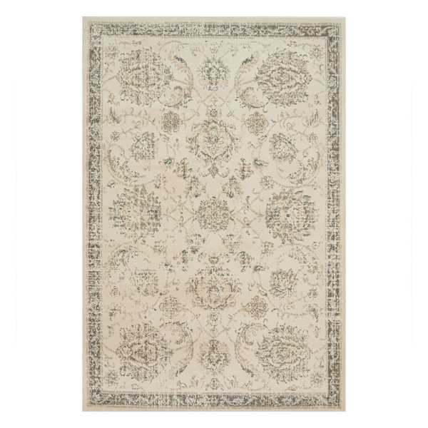 (D384) Norwich Traditional Ivory & Beige Area Rug, 7x10