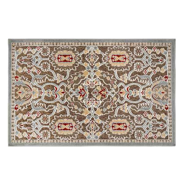 Arrington Taupe & Spice Medallion Washable Accent Rug, 20x32