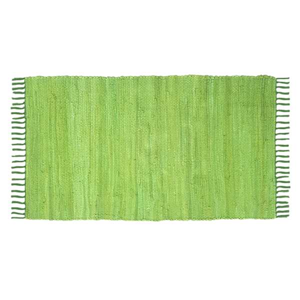 Green Chindi Cotton Accent Rug, 25x45