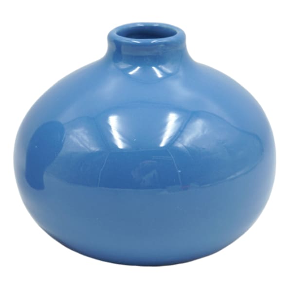 Tracey Boyd Blue Ceramic Vase, 4"