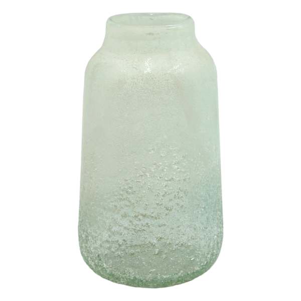 Ty Pennington Frosted White Glass Vase, 9"