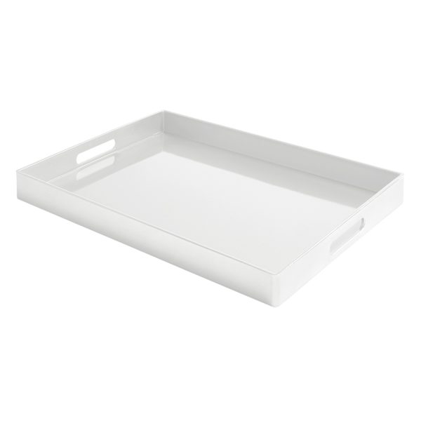 White Rectangle Decorative Tray, 14x19