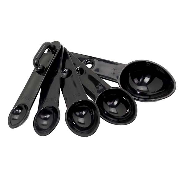 Black Plastic Measuring Spoons