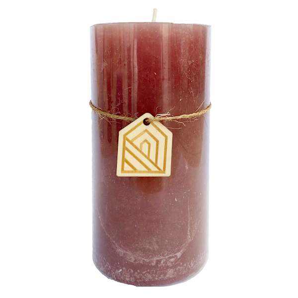 Peach Unscented Pillar Candle, 3x6