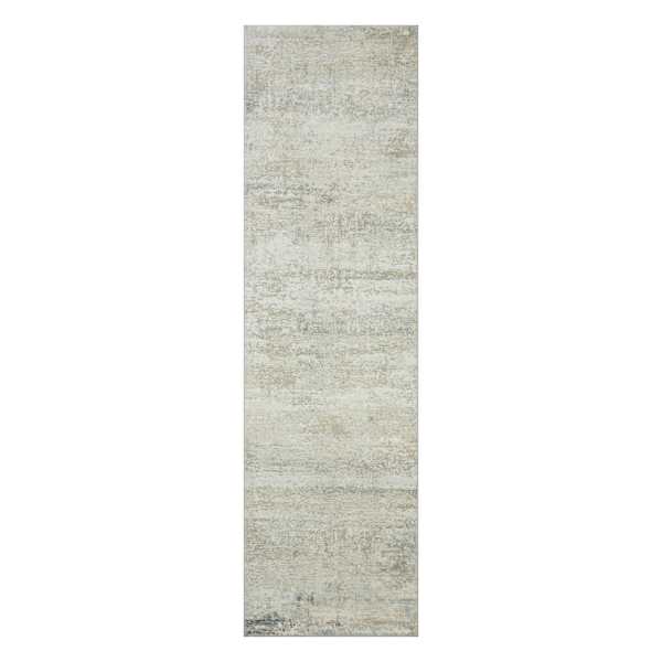 (D575) Freya Grey Modern Washable Runner, 2x7