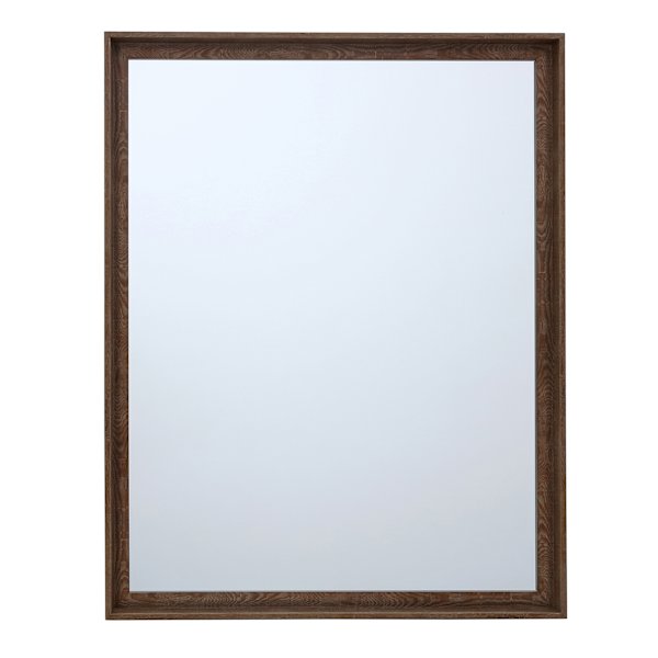 Warm Walnut Rectangle Wall Mirror, 22x28