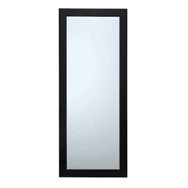 Flat Black Framed Leaner Mirror, 24x58